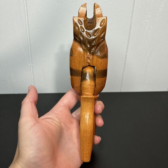 Vintage Hand Carved and Hand Painted Russian Wooden Nutcracker Devil Face - Picture 4 of 9